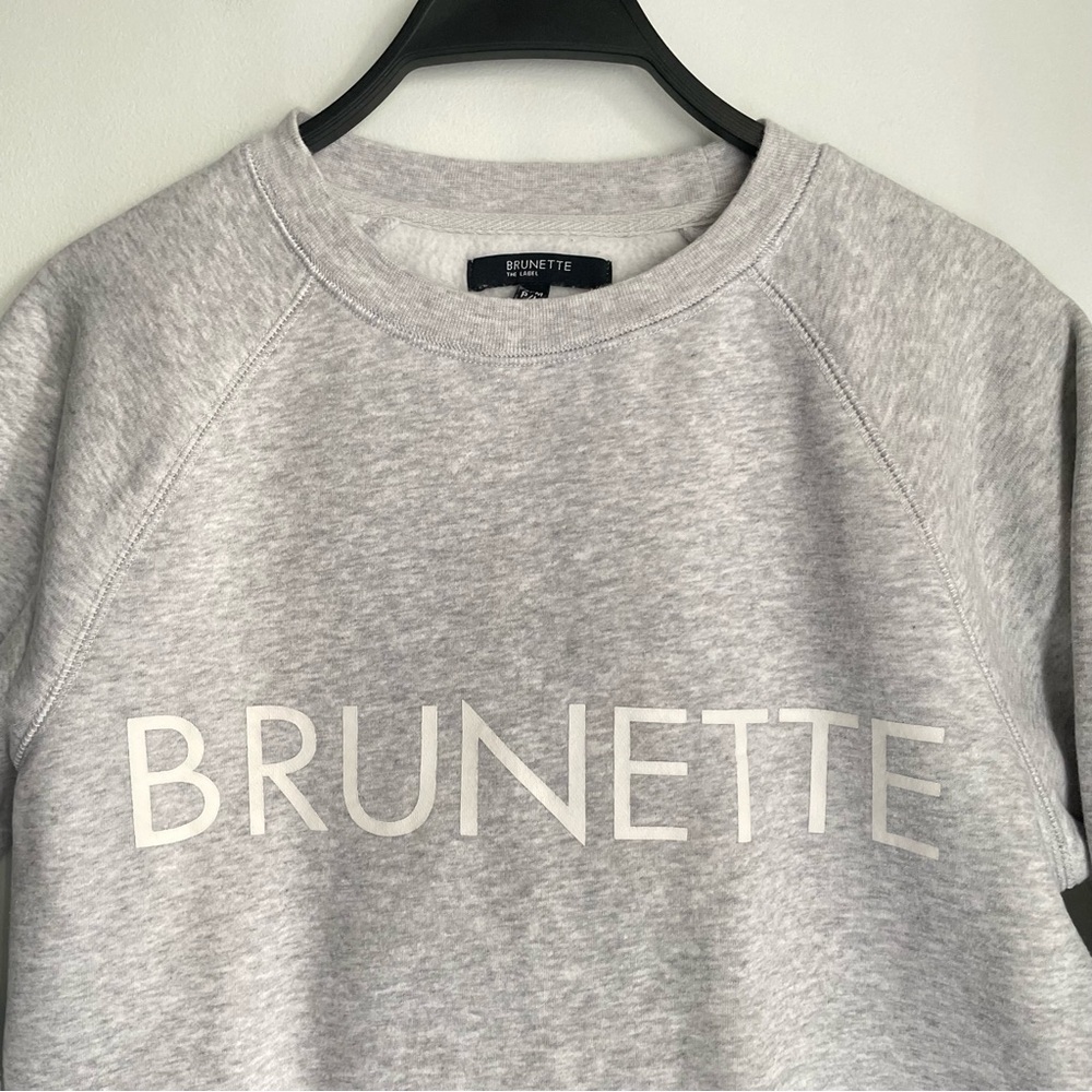 BRUNETTE THE LABEL Brunette Heather Grey Crewneck Sweatshirt - Picture 2 of 8